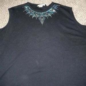 Fortune Women’s Tank Top with Blue Accent Beads